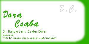 dora csaba business card
