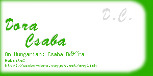 dora csaba business card